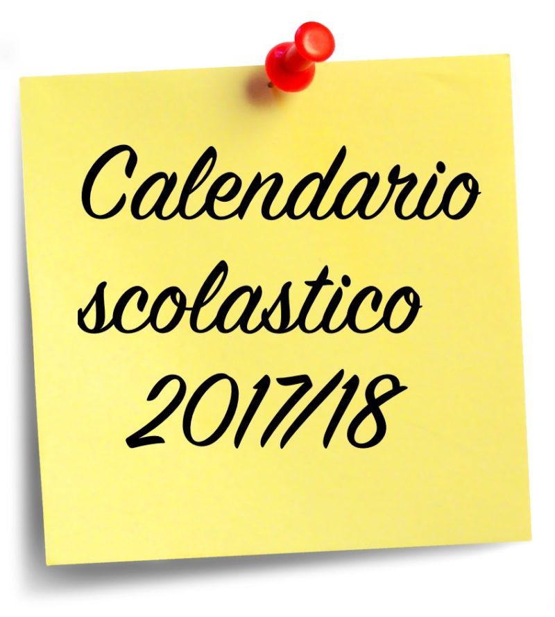 Calendario scolastico 2017/18